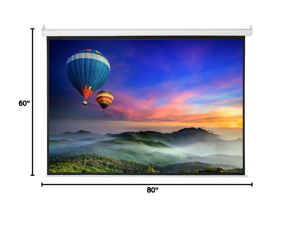 Motorized Projector Screen with Remote Control, No Wrinkles, Without Dents, HD Screen, for Home Theater Office Classroom TV Usage (92inch 16:9)
