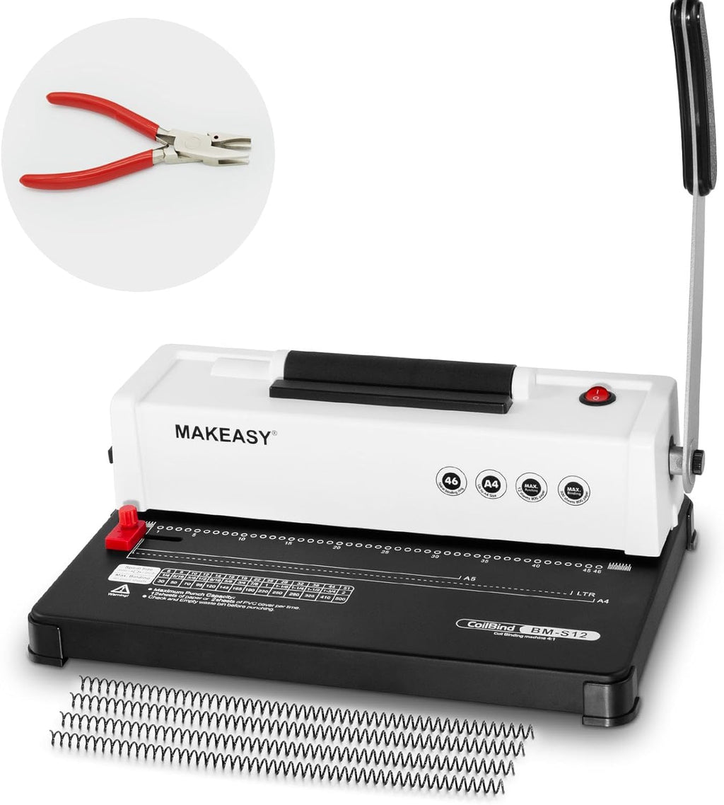 Electric Spiral Coil Binding Machine, 4:1 Pitch