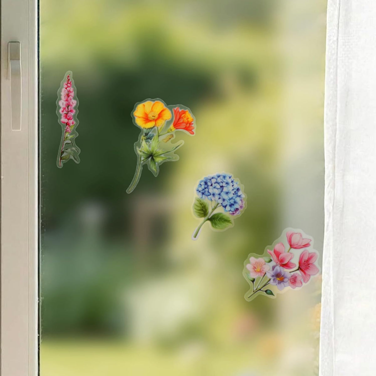Kattykitty 309PCS Transparent Flower Stickers for Scrapbooking
