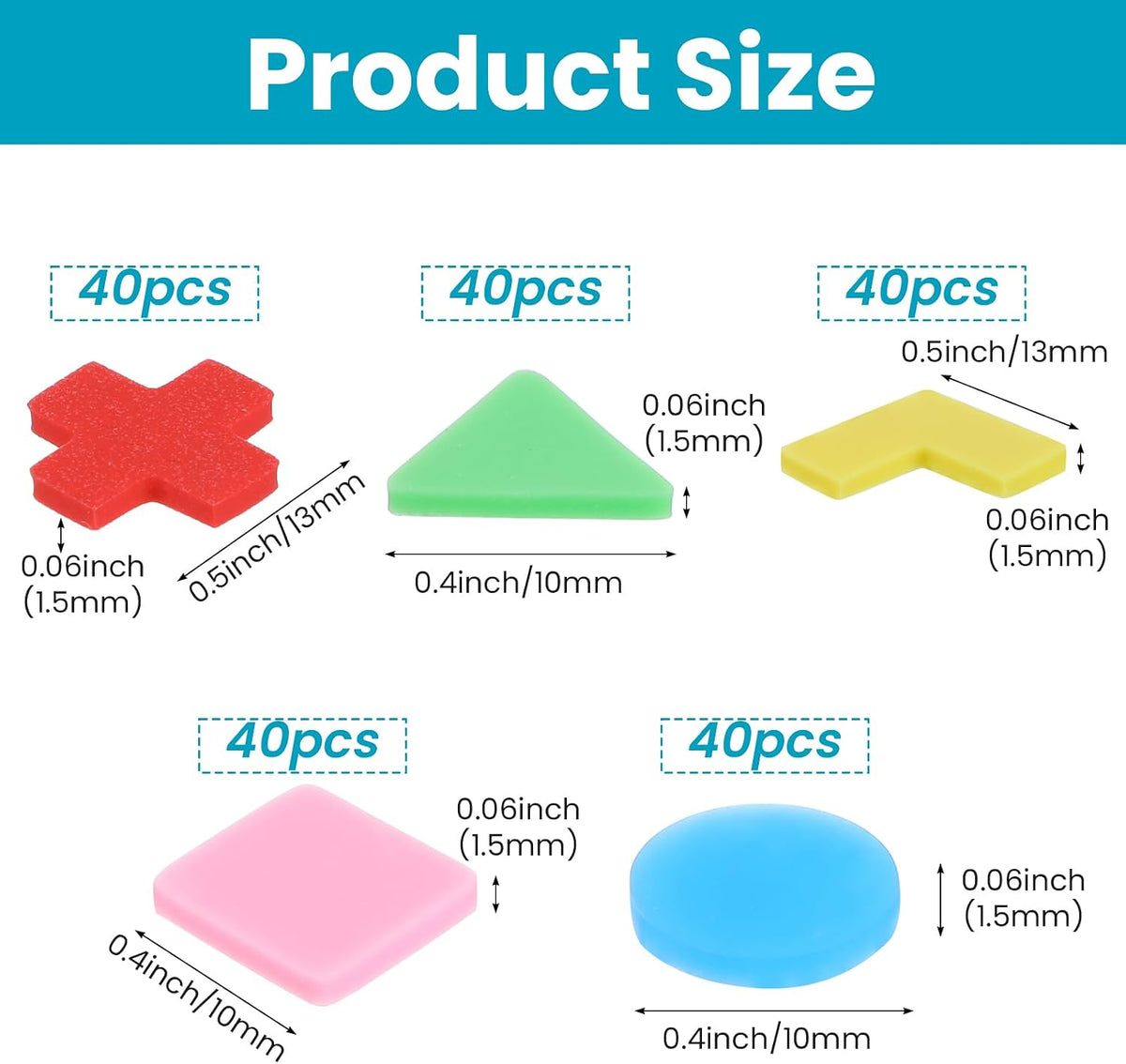 200 Pcs Bump Dots for Visually Impaired Low Vision Aids Silicone Adhesive Tactile Dots 5 Color Geometric Braille Stickers for Visually Impaired, Elderly, Blind