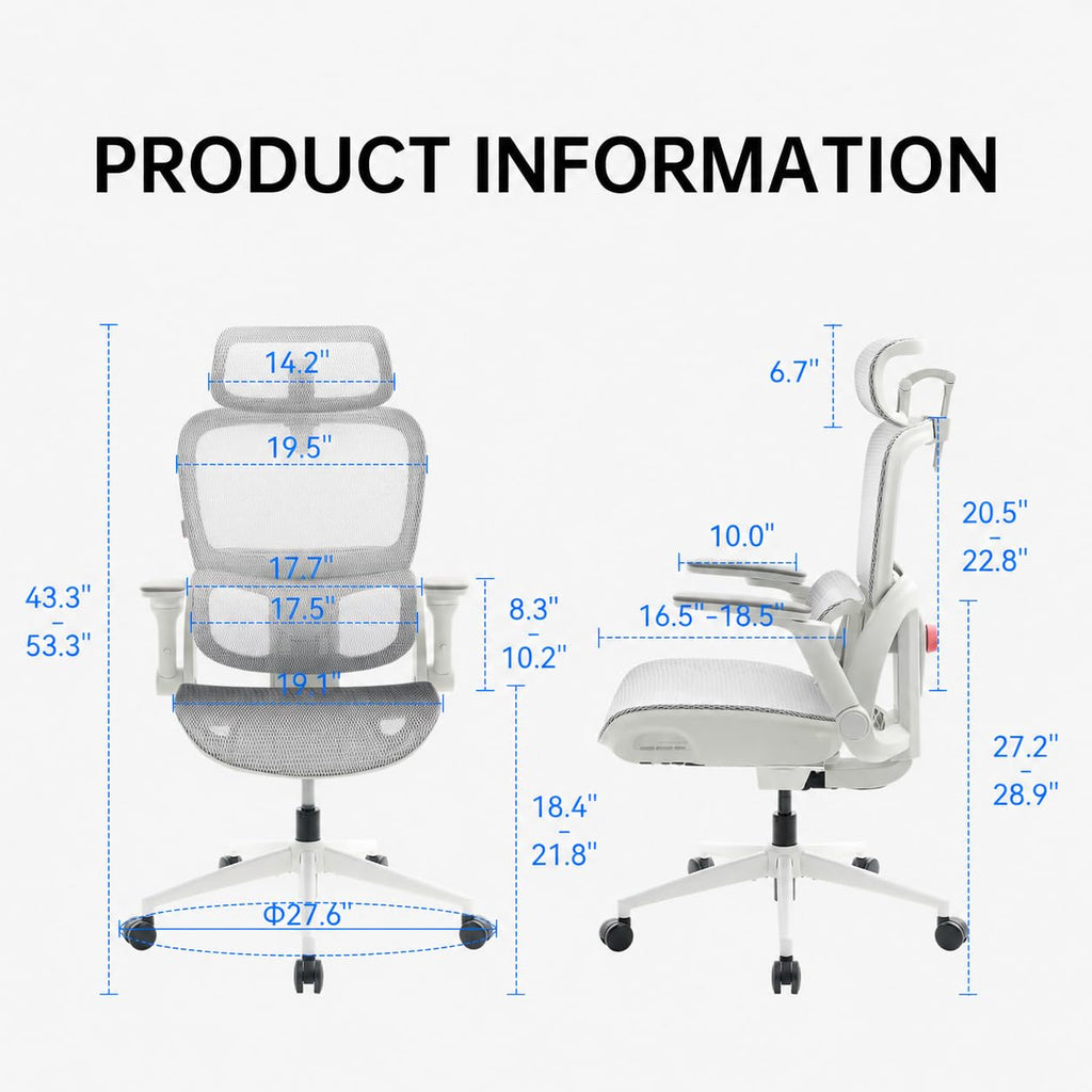 SIHOO M18 Ergonomic Office Chair, Mesh Back Desk Chair with Headrest