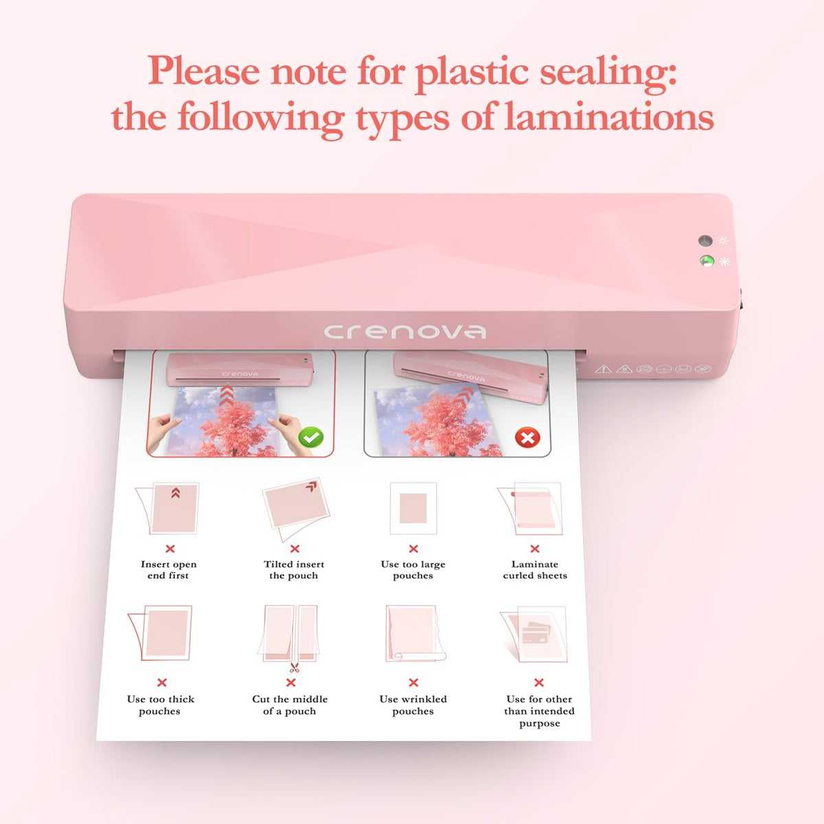 13" A4 Thermal Laminator with 10 Laminating Sheets