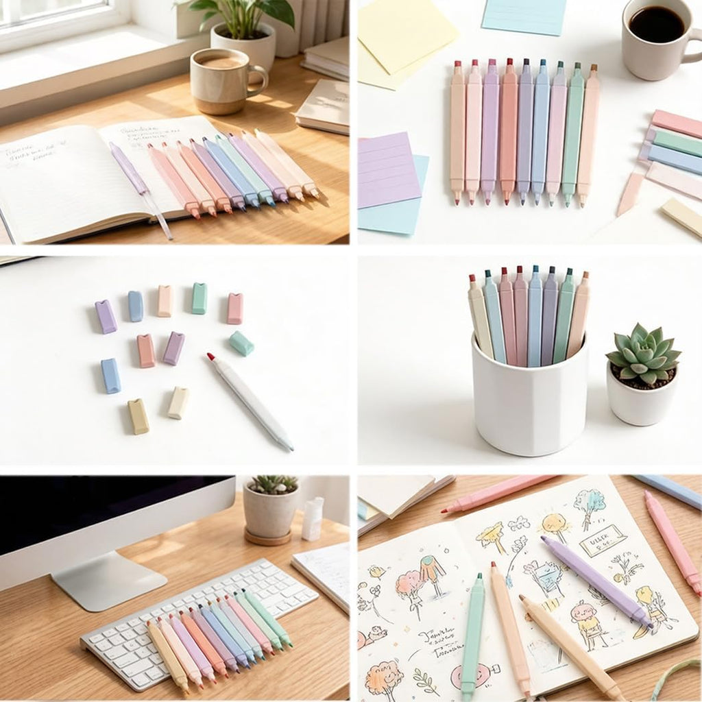 33 Pcs Cute Spiral Notebook Stationary Set for Women