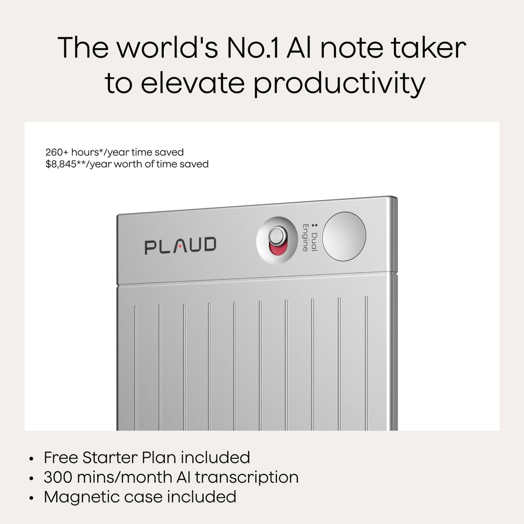 Plaud Note AI Voice Recorder Transcribe & Summarize, Non-Pro Version
