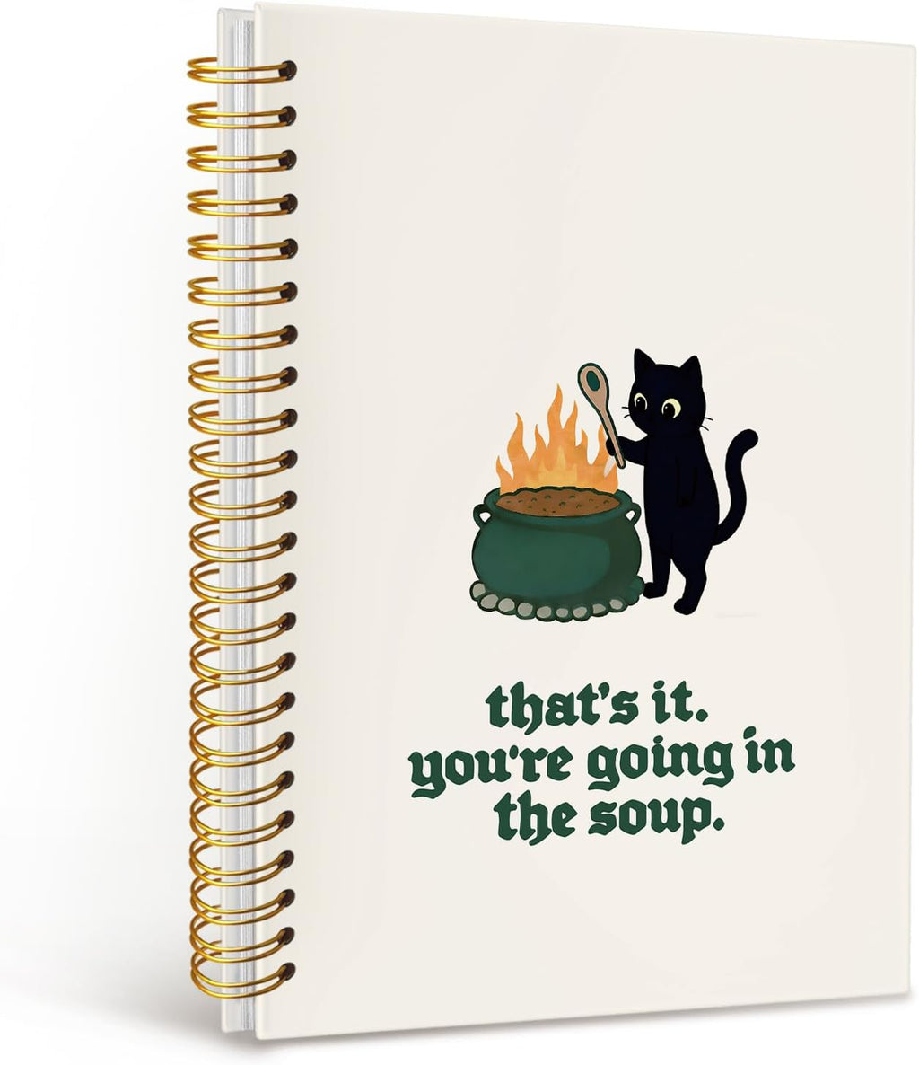 Funny Black Cat Spiral Notebook,Office Notebooks for Work