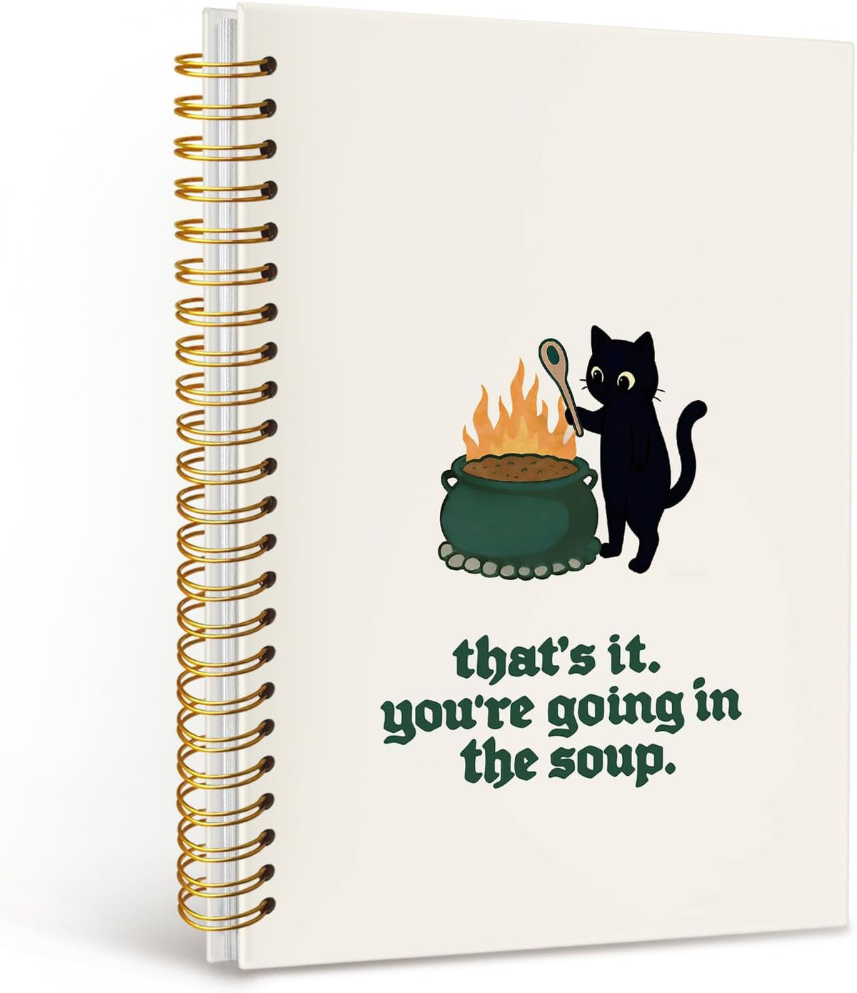 Funny Black Cat Spiral Notebook,Office Notebooks for Work