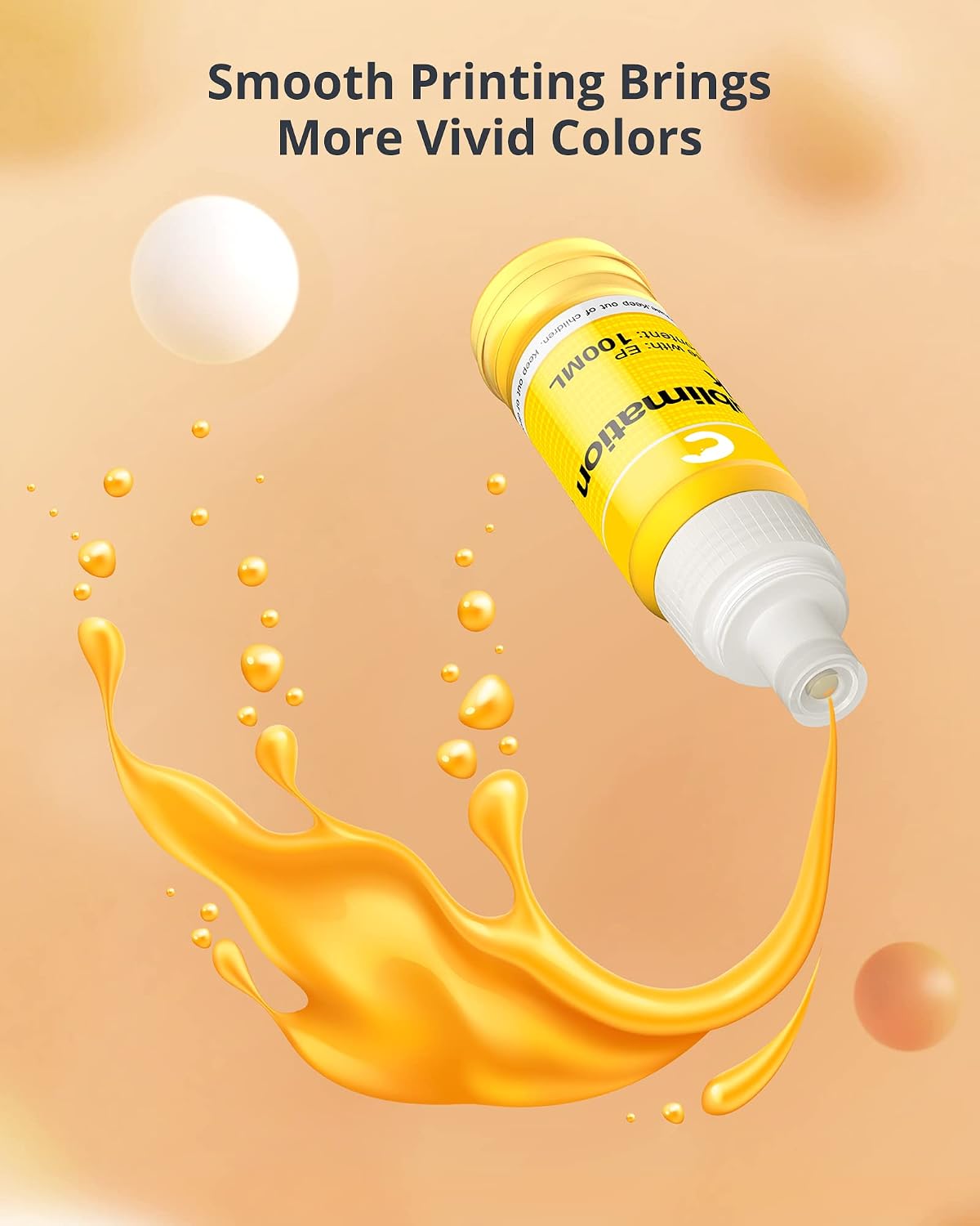 Hiipoo Sublimation Ink Refilled Bottles Work with ET-2800 ET-2903 ET-2980 ET-4800 ET-15000 ET-2803 ET-2850 ET-3760 ET-4760 Inkjet Printer Heat Press Transfer on Mugs T-Shirts Pillows Phone Case