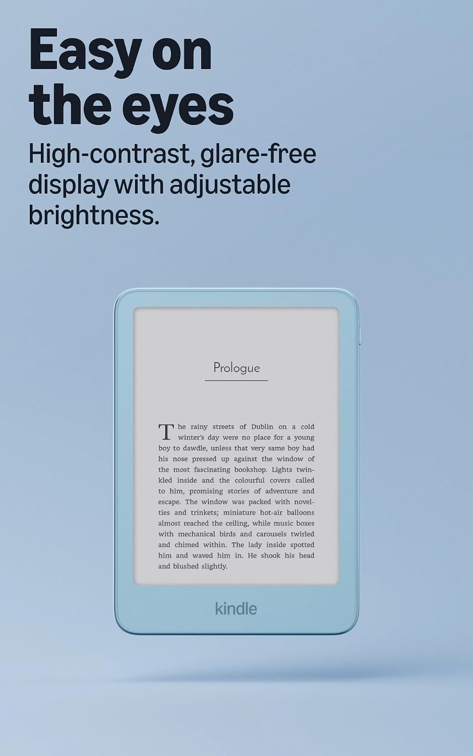 Amazon Kindle 32GB (all-new), Thinner, new aluminum design, 6" display, Without Lockscreen Ads, Alpine Sky Aluminum