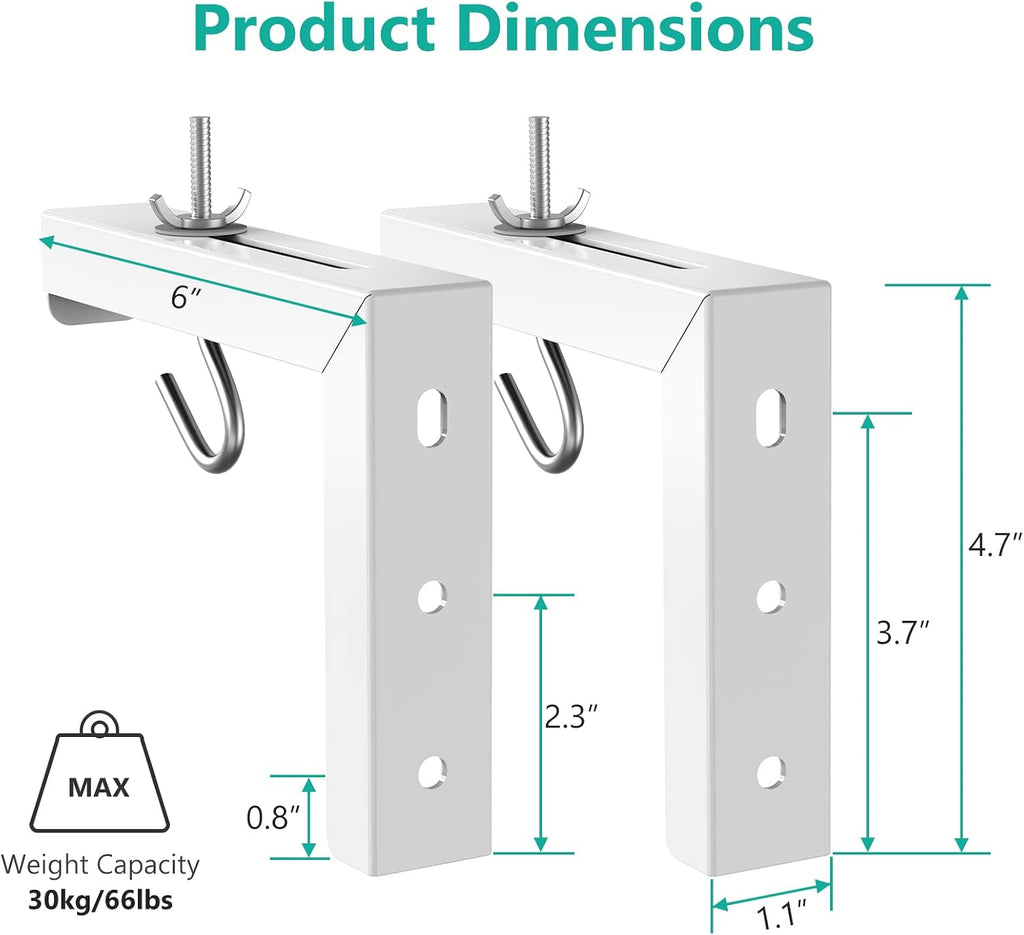 WALI Universal Projector Screen Ceiling Mount, Holds up to 66 lbs