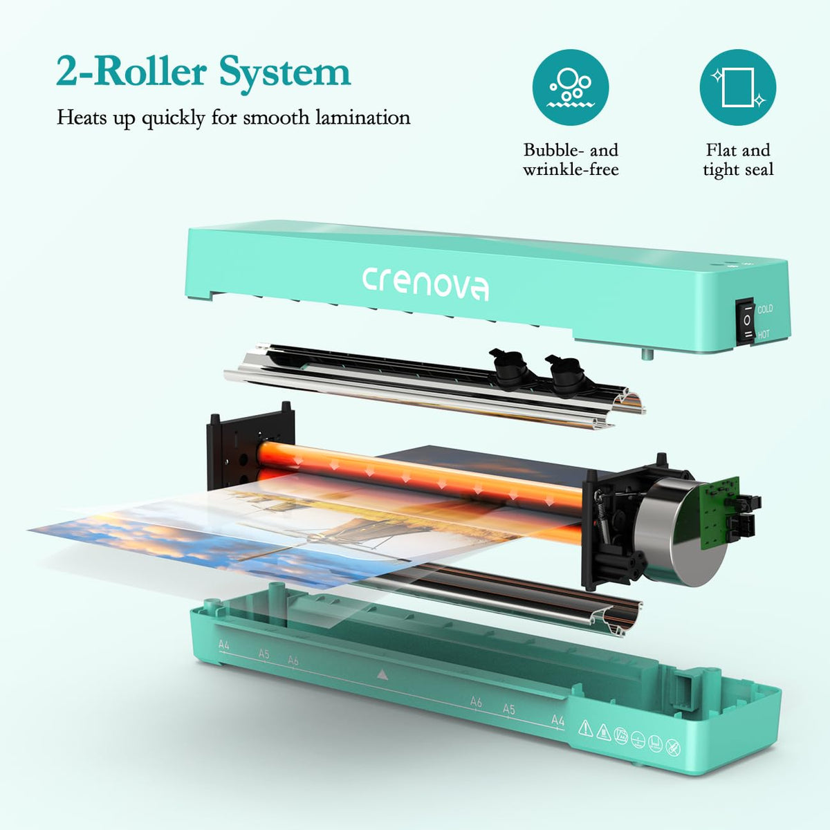13" A4 Thermal Laminator with 10 Laminating Sheets