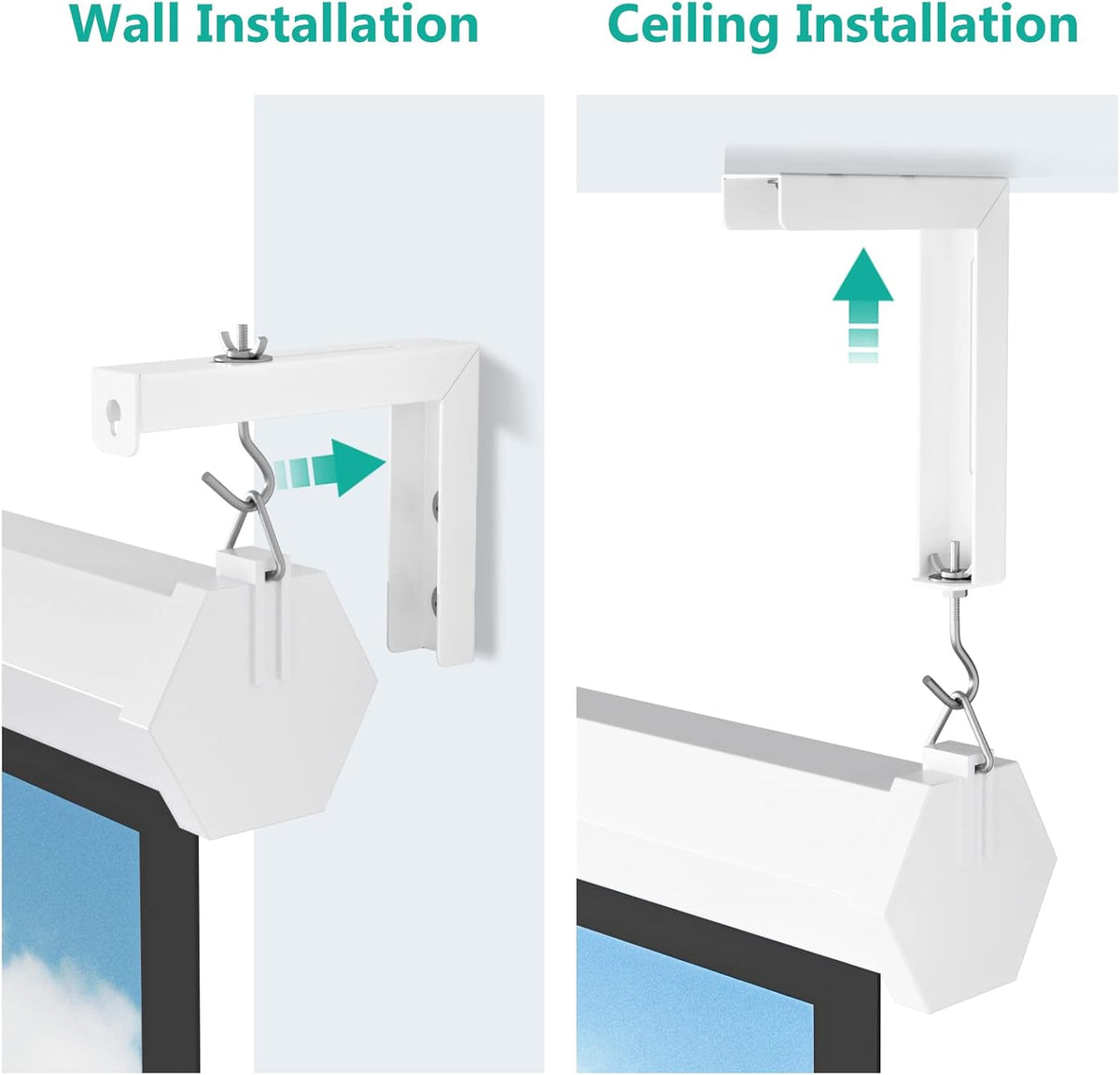 WALI Universal Projector Screen Ceiling Mount, Holds up to 66 lbs