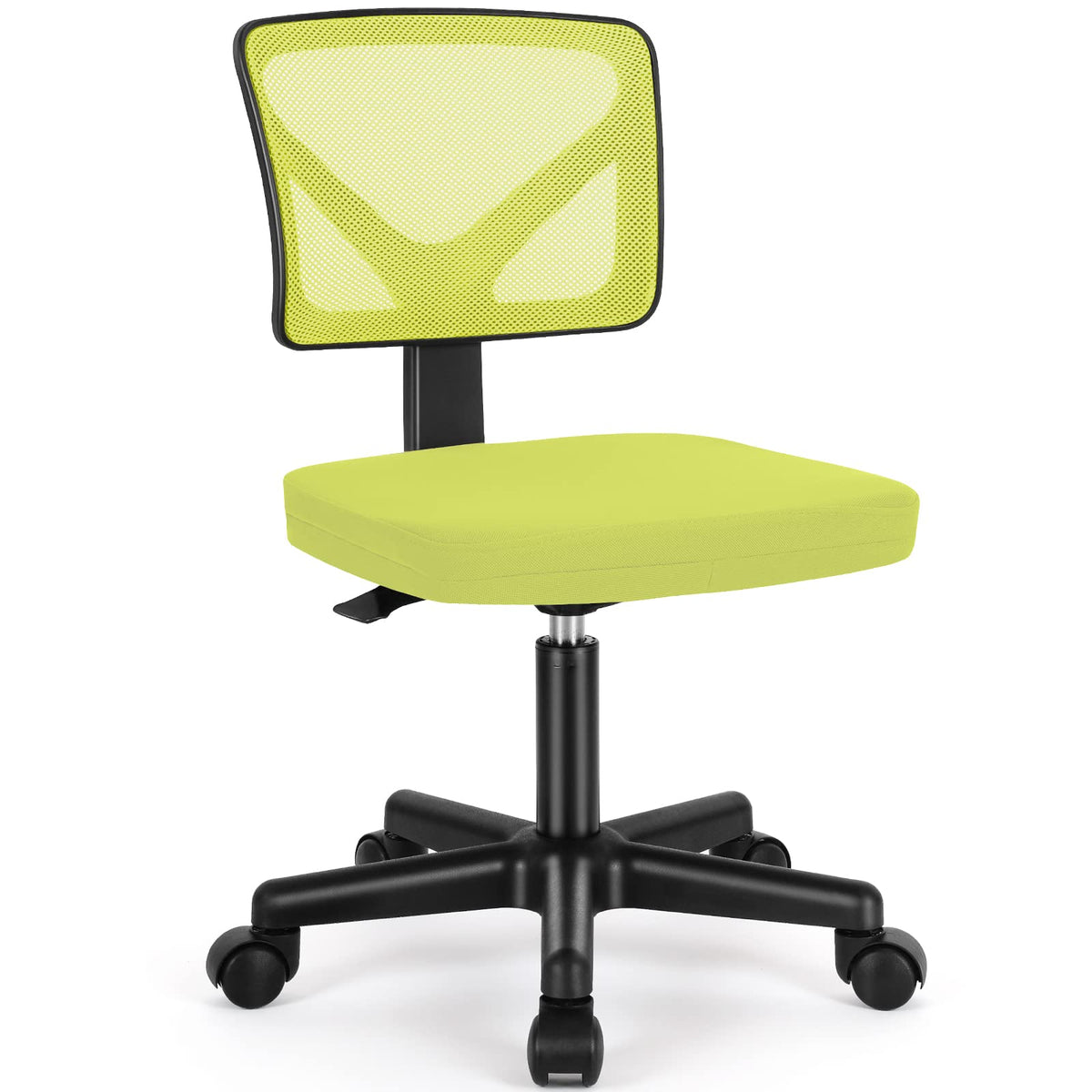 Sweetcrispy Small Armless Desk Chair, Mesh Rolling Office Chairs