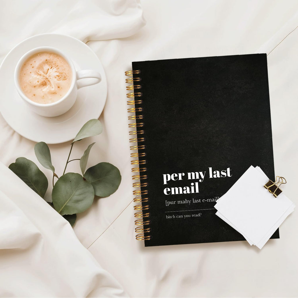 Funny Black Cat Spiral Notebook,Office Notebooks for Work