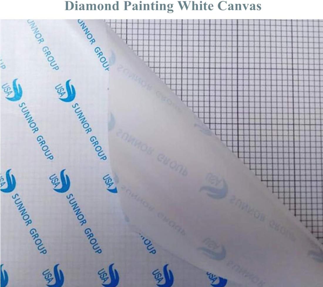 5Pcs/Lot 20x20CM Diamond Painting Canvas with Glue, Round/Square Blank Grid Canvas Empty for Customized Projects