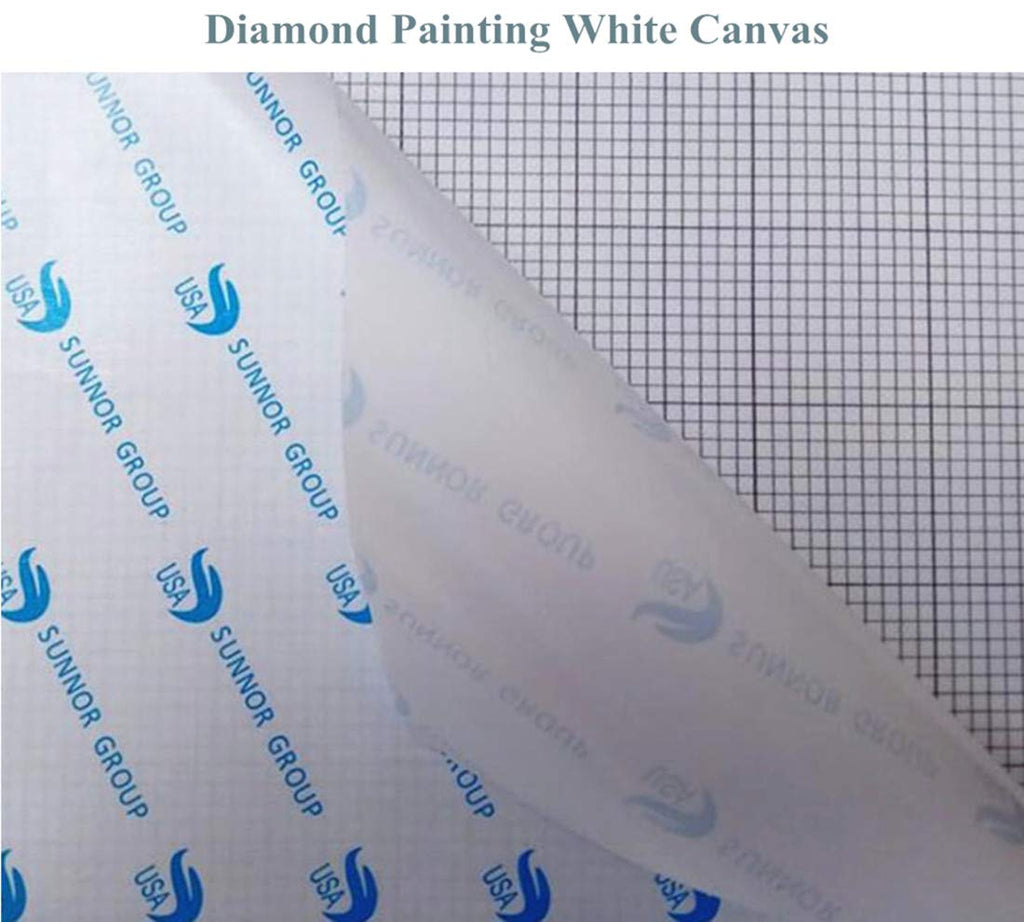 5Pcs/Lot 20x20CM Diamond Painting Canvas with Glue, Round/Square Blank Grid Canvas Empty for Customized Projects