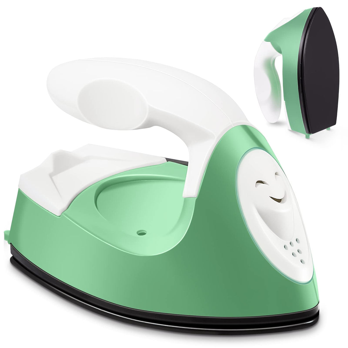 Honoson Mini Iron for Craft Small Iron on Patch Fuse Bead, Mint Green
