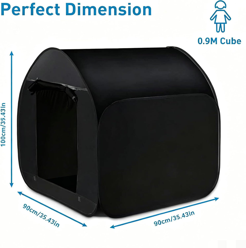 Sensory Tent for Kids 35.4 * 35.4 * 35.4 in- CPC Certified Calming Hideout with Blackout & Quiet Corner | Portable Collapsible Pop-Up Tent for Autism, ADHD, SPD | Improve Focus in Classroom, Bedroom