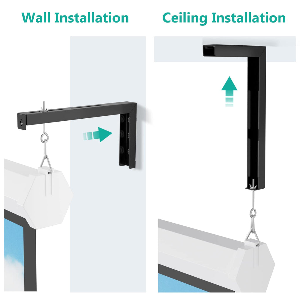 WALI Universal Projector Screen Ceiling Mount, Holds up to 66 lbs