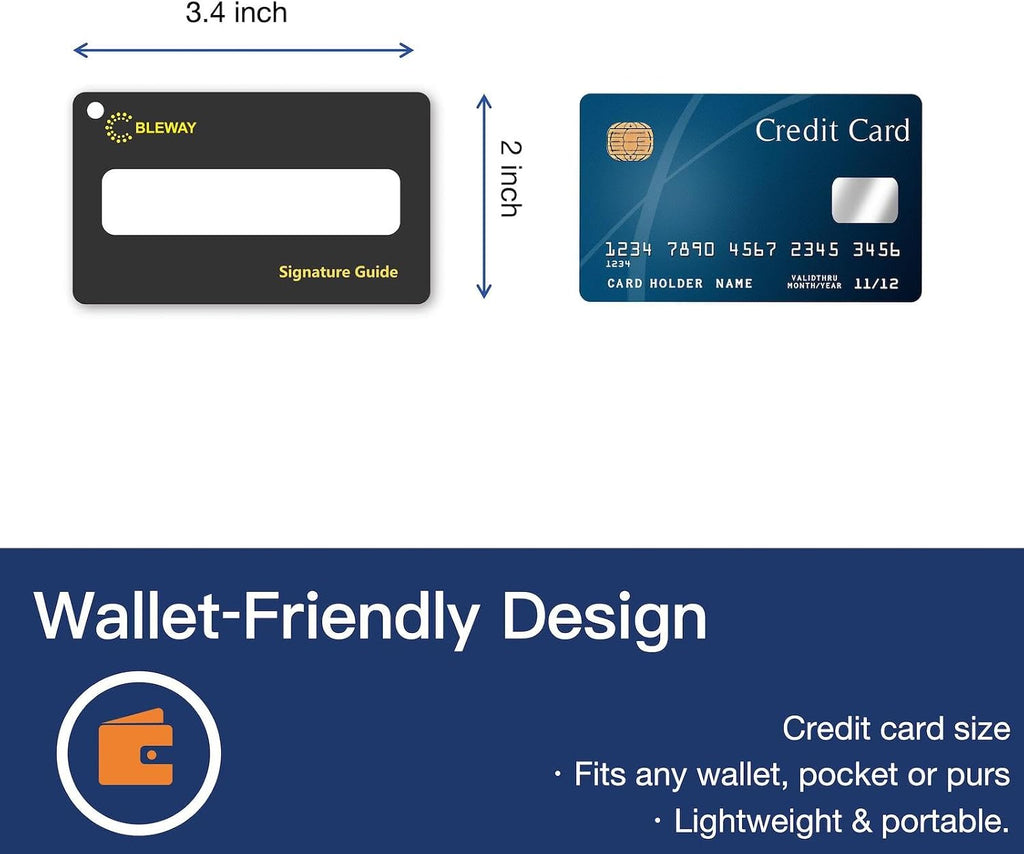 Signature Guide Card for Visually Impaired