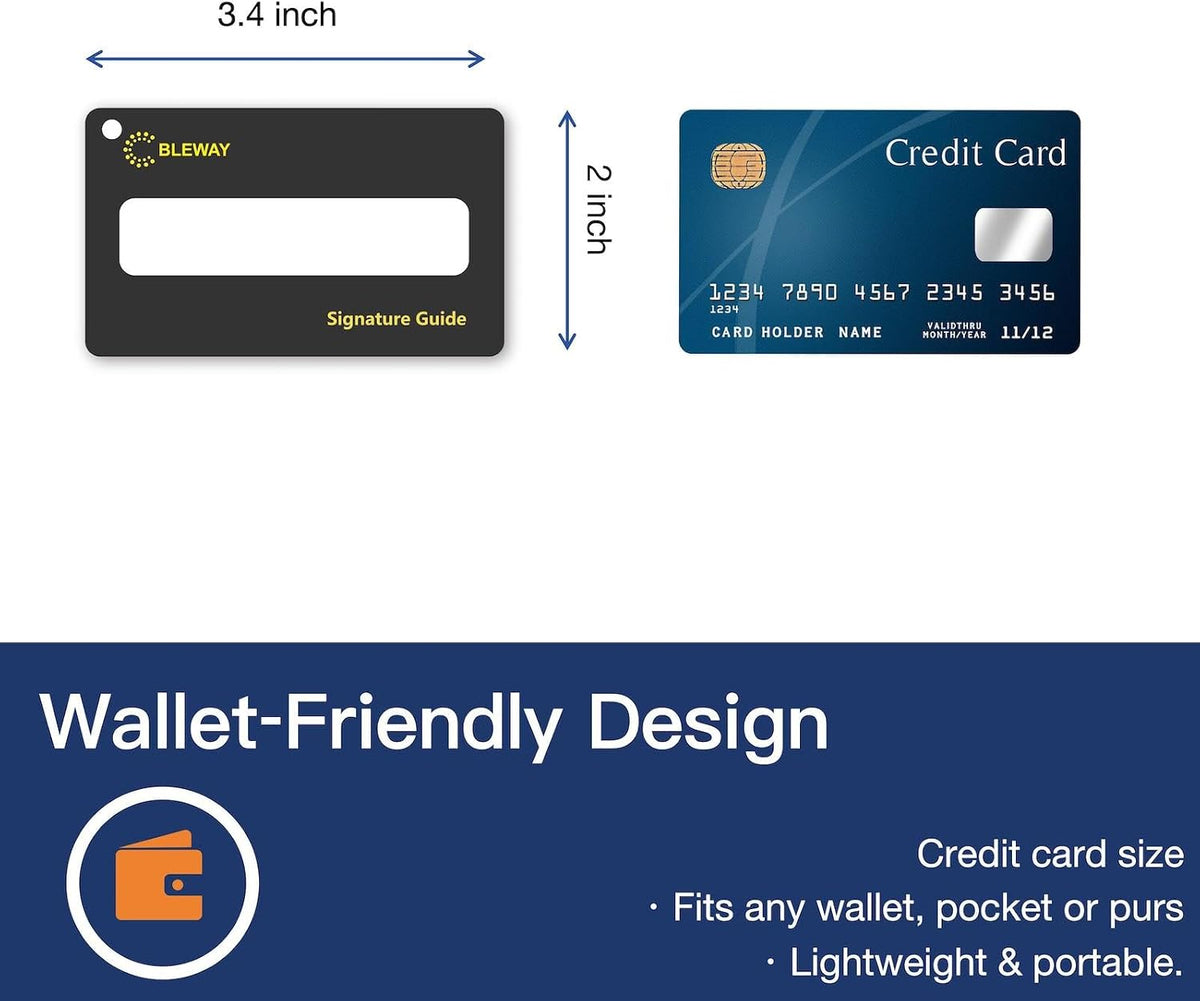 Signature Guide Card for Visually Impaired