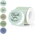 Aurtho: 2-inch Round Thermal Sticker Labels, 500 per Roll — Flower Designs, Matte Finish