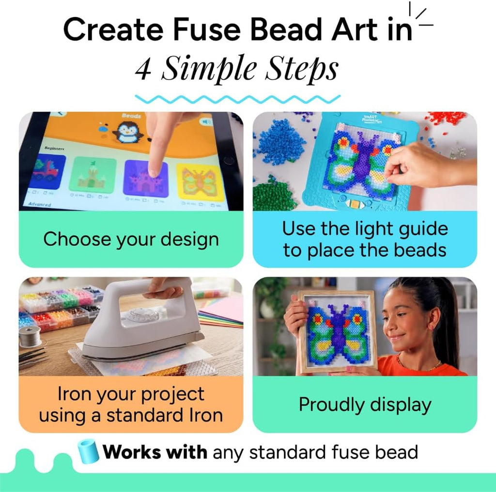Flycatcher smART Pixelator 2.0 LED Fuse Bead Art Maker, App-Guided, Ages 7+
