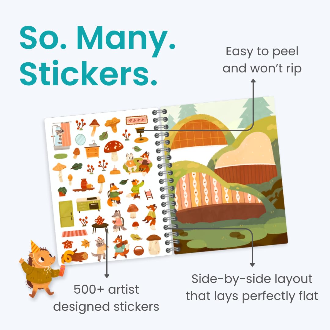 Cupkin Mosaic Sticker Art | ABC Activity Book, 52 Pages, 3000+ Stickers