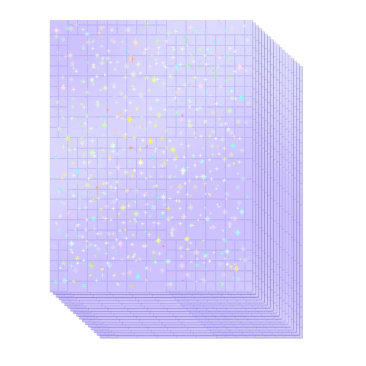 36 Sheets Holographic Laminating Sheets Clear Self Adhesive Sticker Paper