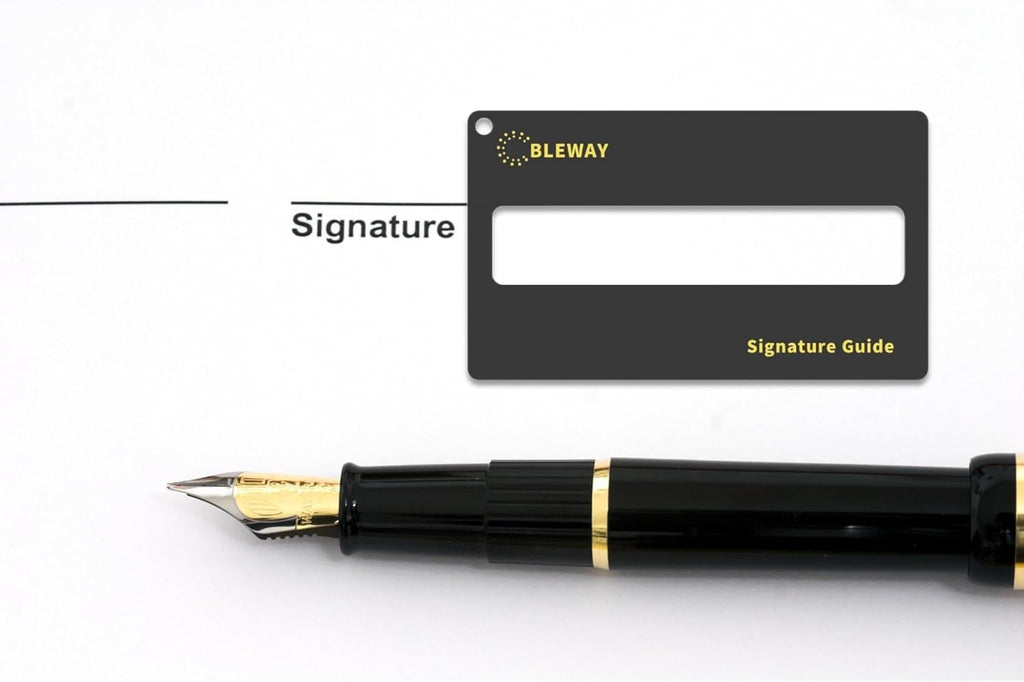 Signature Guide Card for Visually Impaired