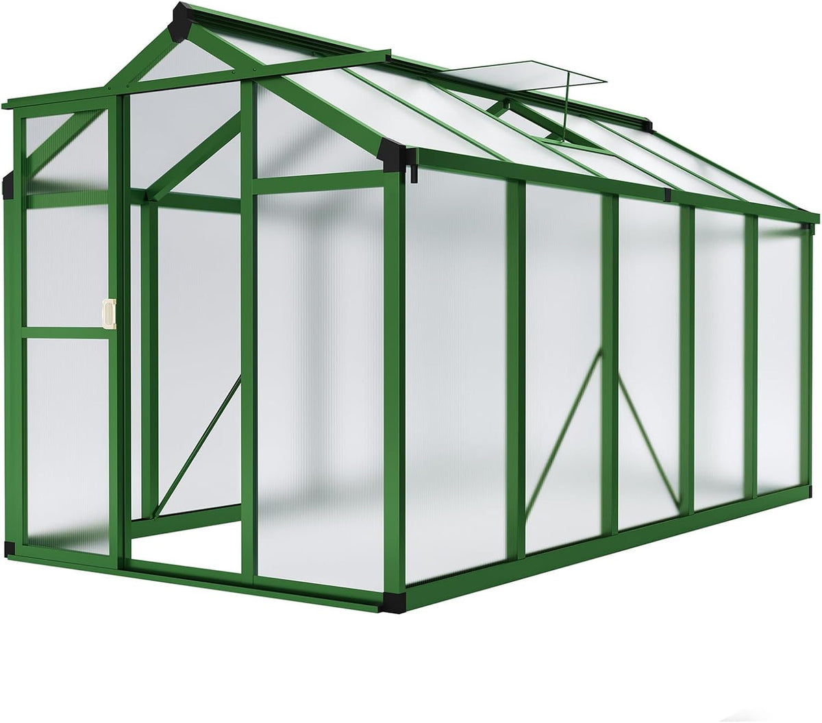 Garvee Aluminum Polycarbonate Greenhouse (6×8 to 8×12 ft)