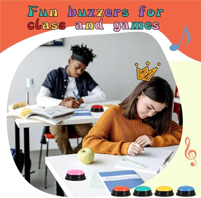10 Pcs Recordable Answer Buzzers Button Answer Buzzers Game