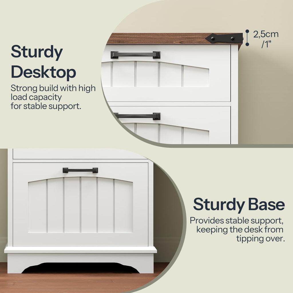 HOOBRO 59-Inch L-Shaped Student Desk with Storage