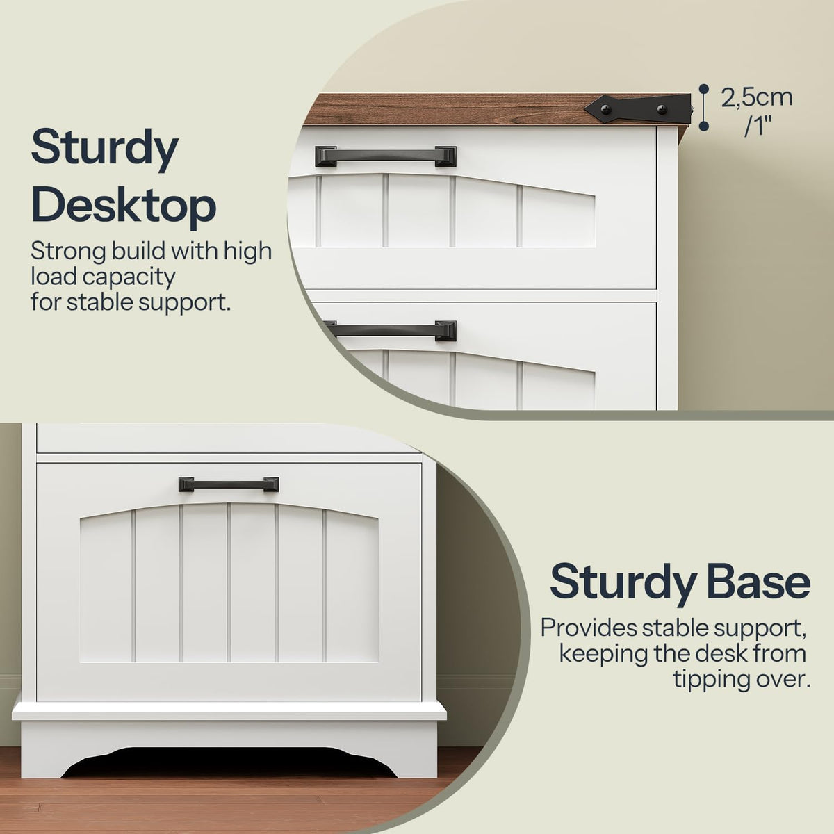 HOOBRO 59-Inch L-Shaped Student Desk with Storage