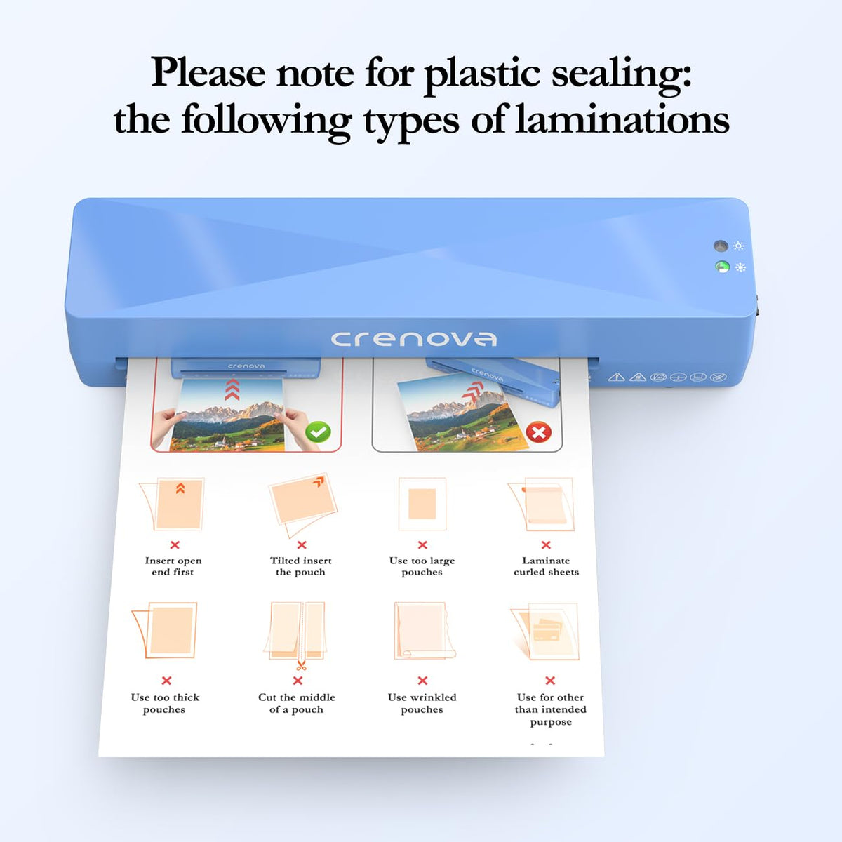 13" A4 Thermal Laminator with 10 Laminating Sheets