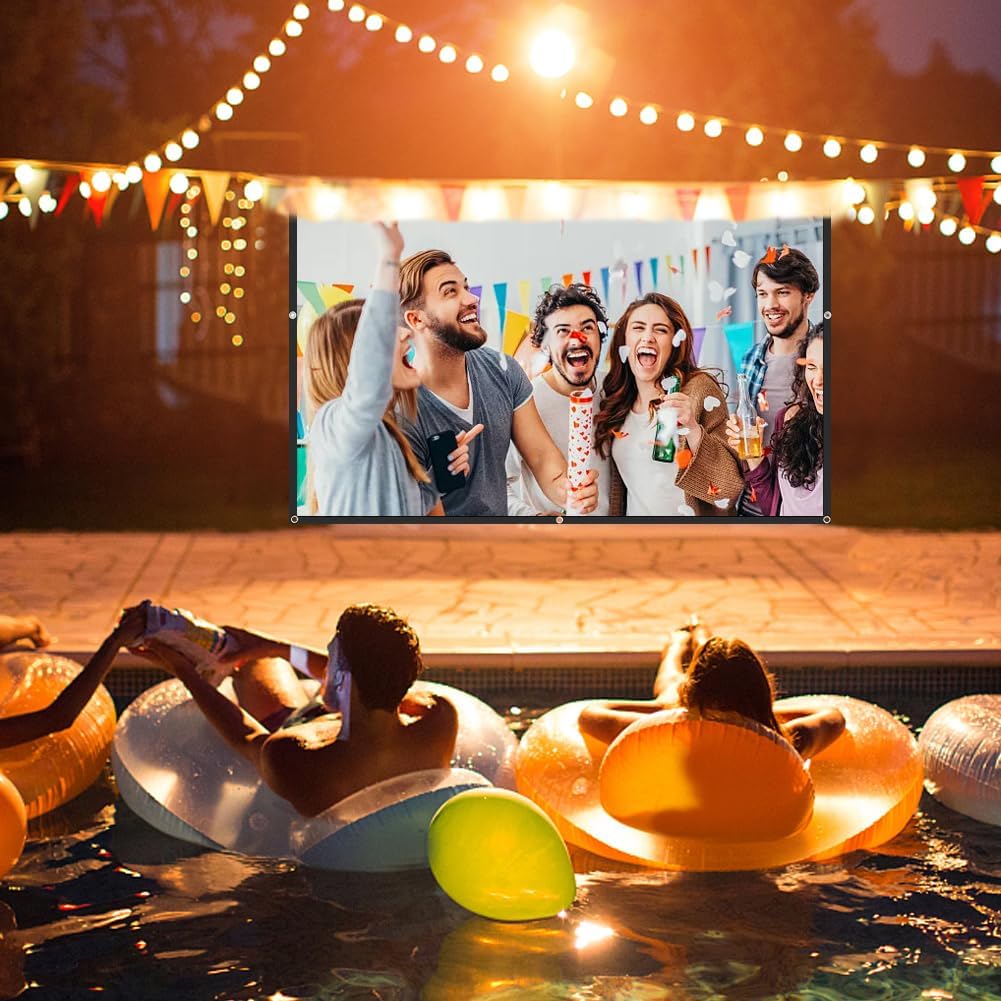 Projector Screen, 4K HD Home Movie Projection Screen 100 Inch
