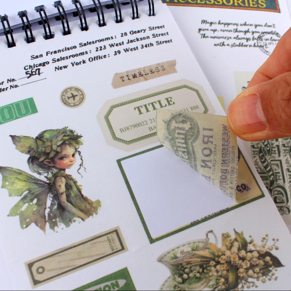 Dwpetzo: 4-Pack Vintage Ephemera Booklets for Junk Journaling – 60 Sheets Total