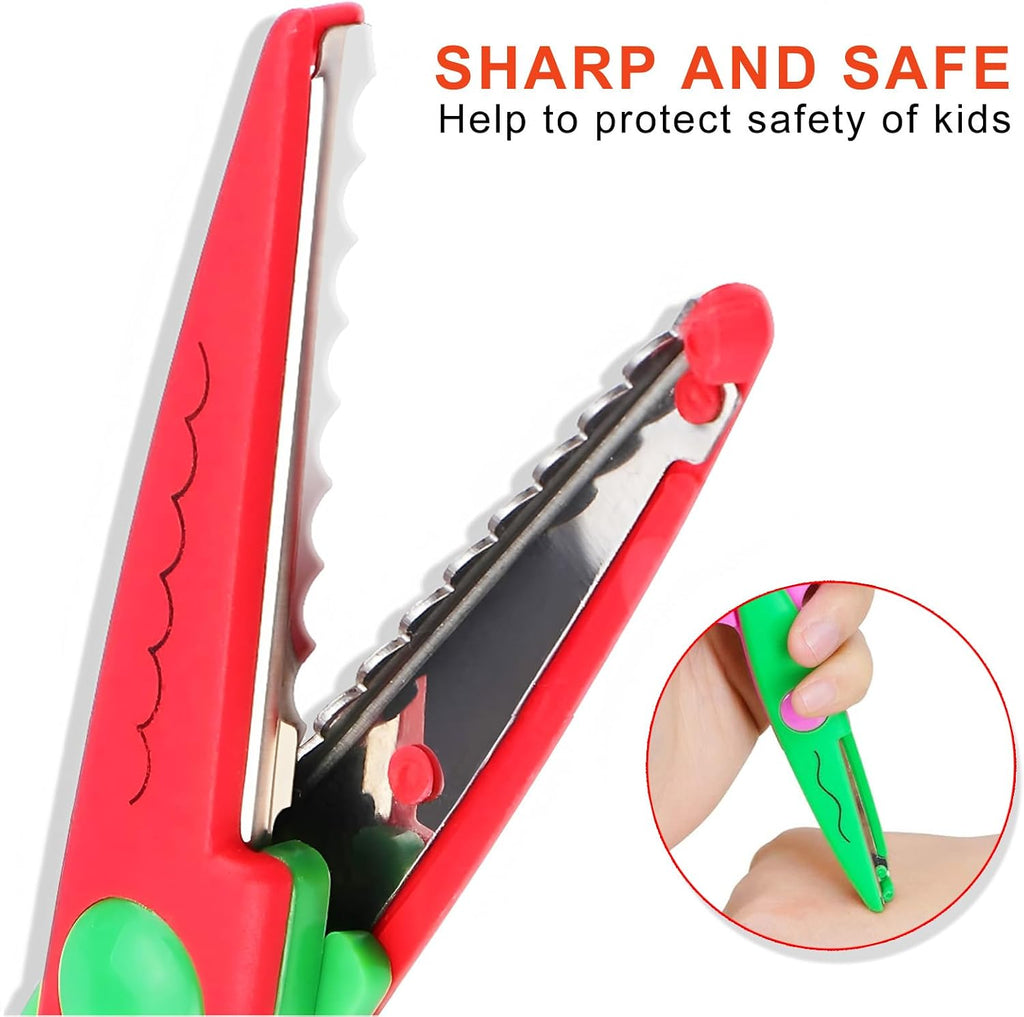 HAALII Craft Scissors Decorative Edge, for Crafting, Scissors, Zig Zag Kids Adults, Back to School Supplies, Scrapbook, Scrapbooking, Fancy, Pattern, Design, Create Fun Decorative Borders, 6 Pack
