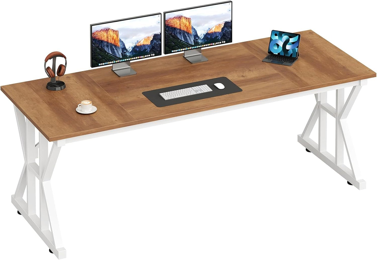 63" Large Computer Desk with Thickened Frame for Home Office, Living Room