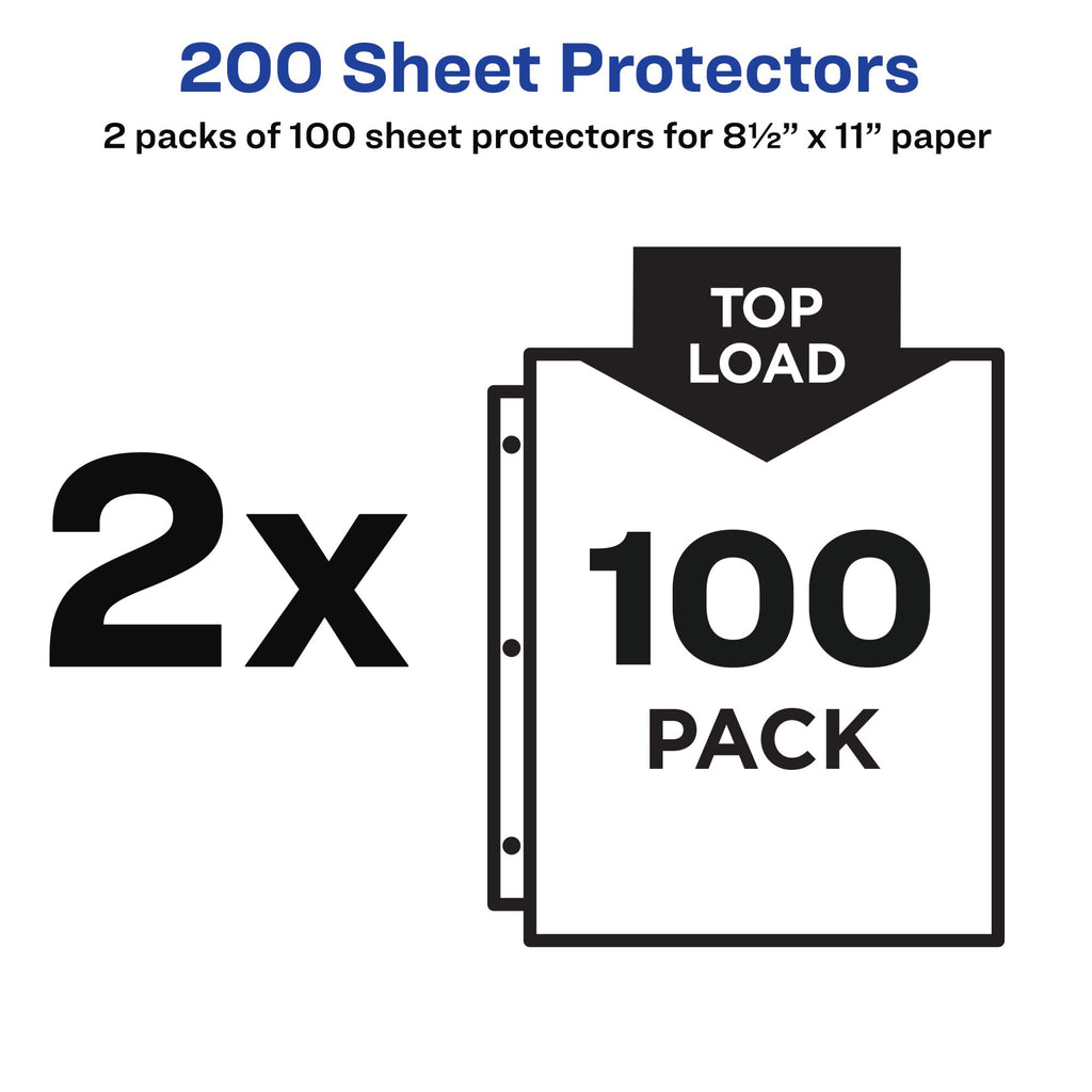 Avery Clear Standard Weight Sheet Protectors, Top Load, 10 Document Protectors (75540)