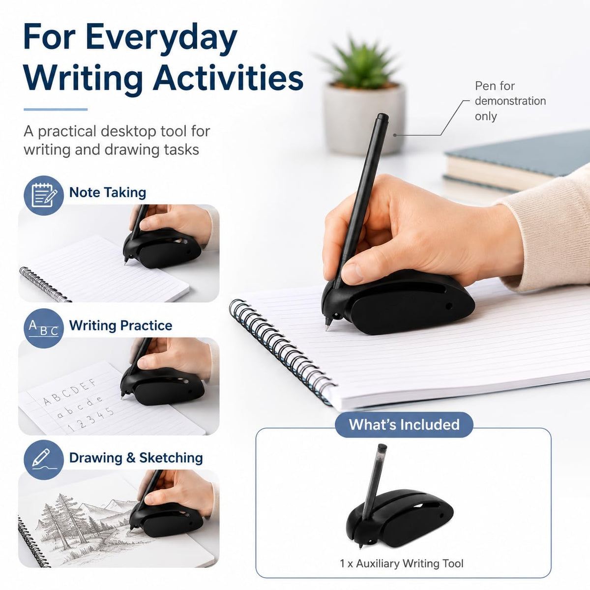 1 PC Adaptive Writing Aid, Assistive Writing Device Orange