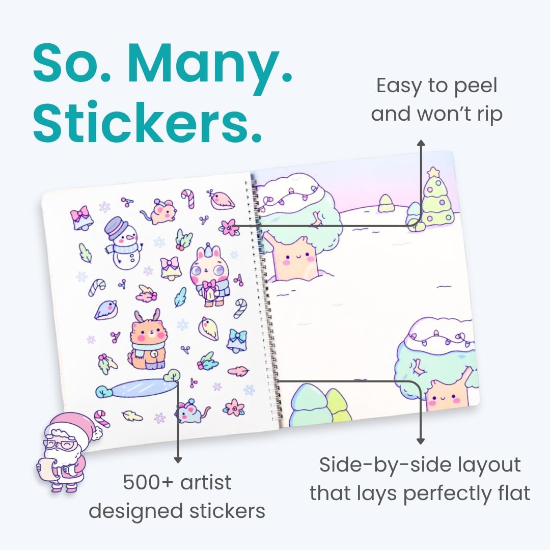 Cupkin Mosaic Sticker Art | ABC Activity Book, 52 Pages, 3000+ Stickers