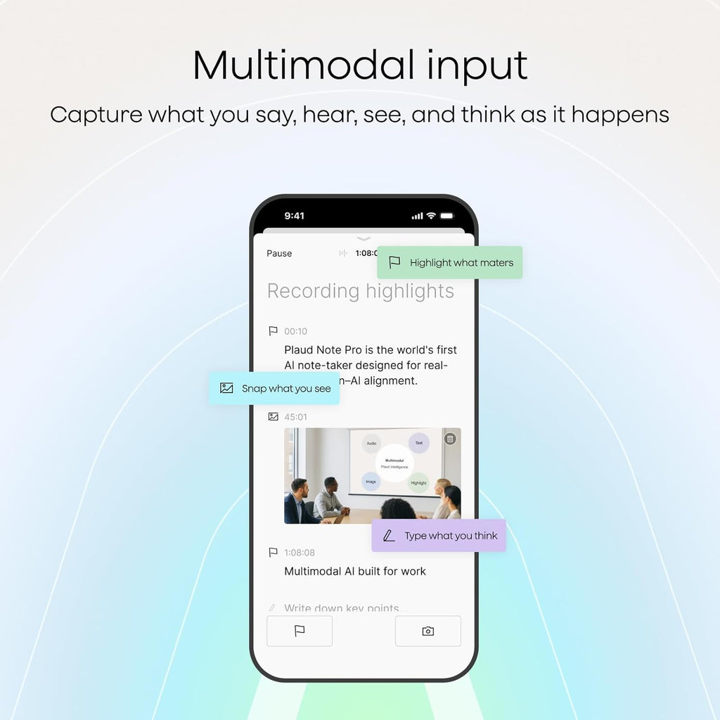 Plaud Note AI Voice Recorder Transcribe & Summarize, Non-Pro Version