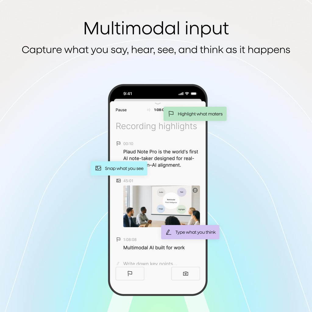 Plaud Note AI Voice Recorder Transcribe & Summarize, Non-Pro Version