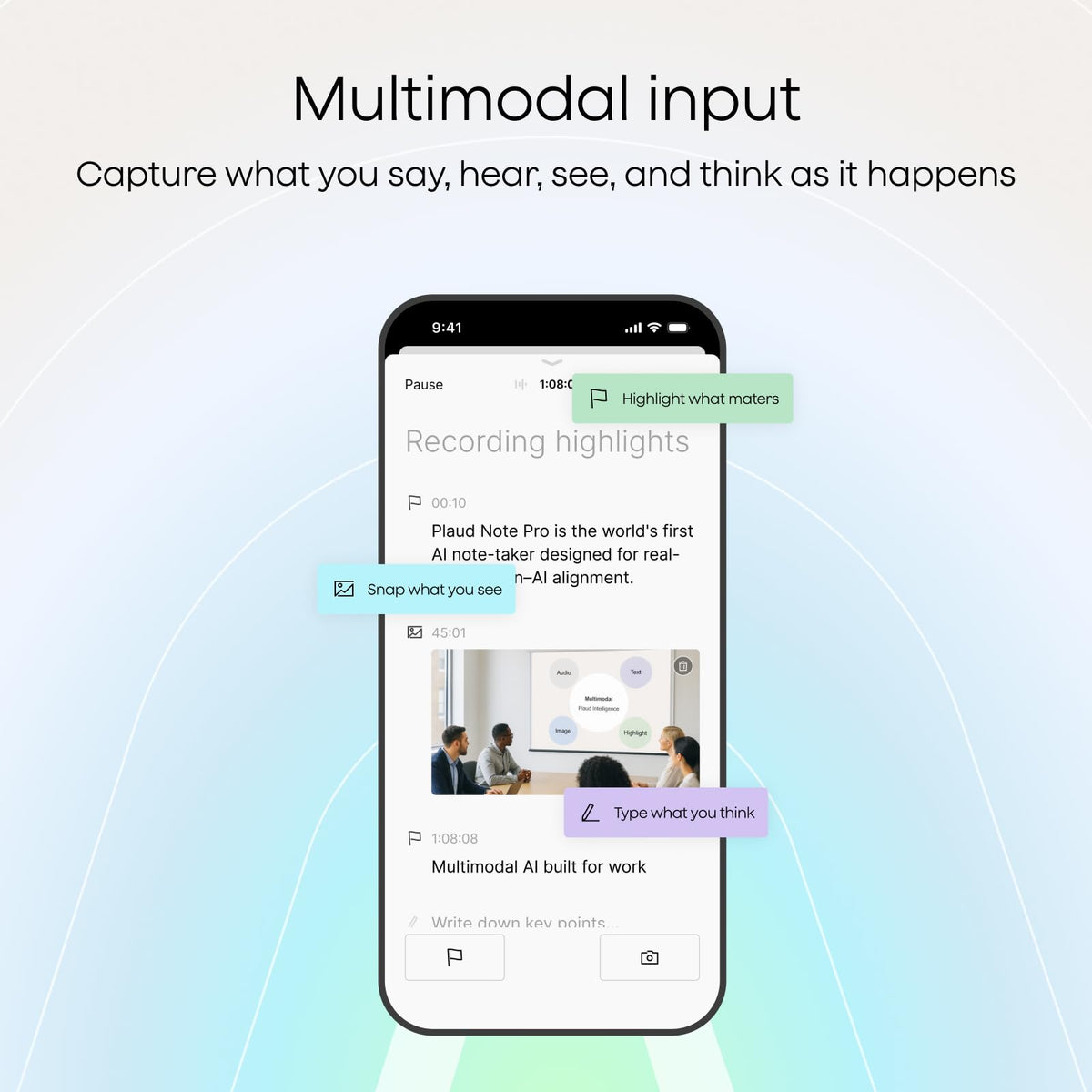 Plaud Note AI Voice Recorder Transcribe & Summarize, Non-Pro Version