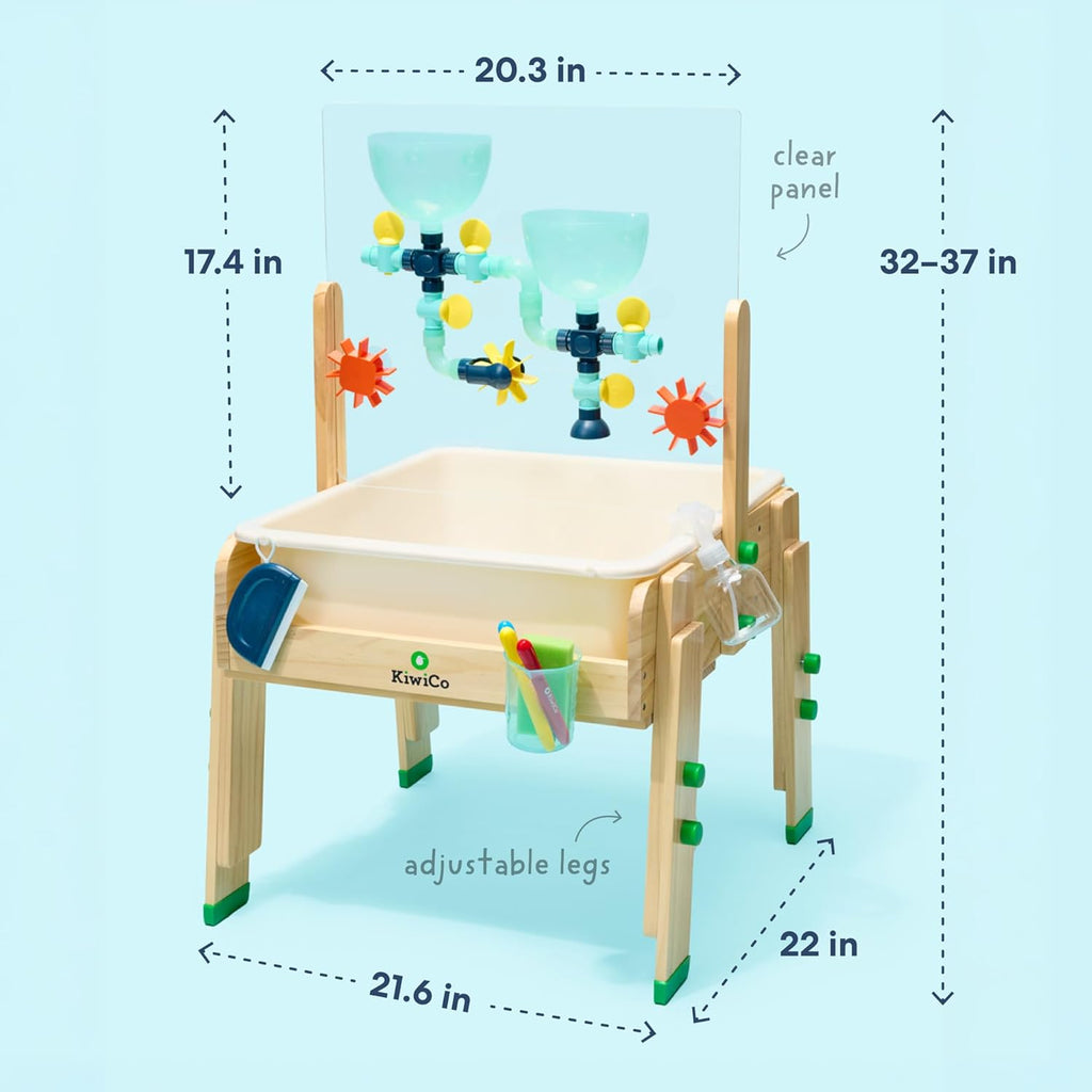 KiwiCo Water Activity Table for Toddlers - Wooden Sensory Play Ages 3+