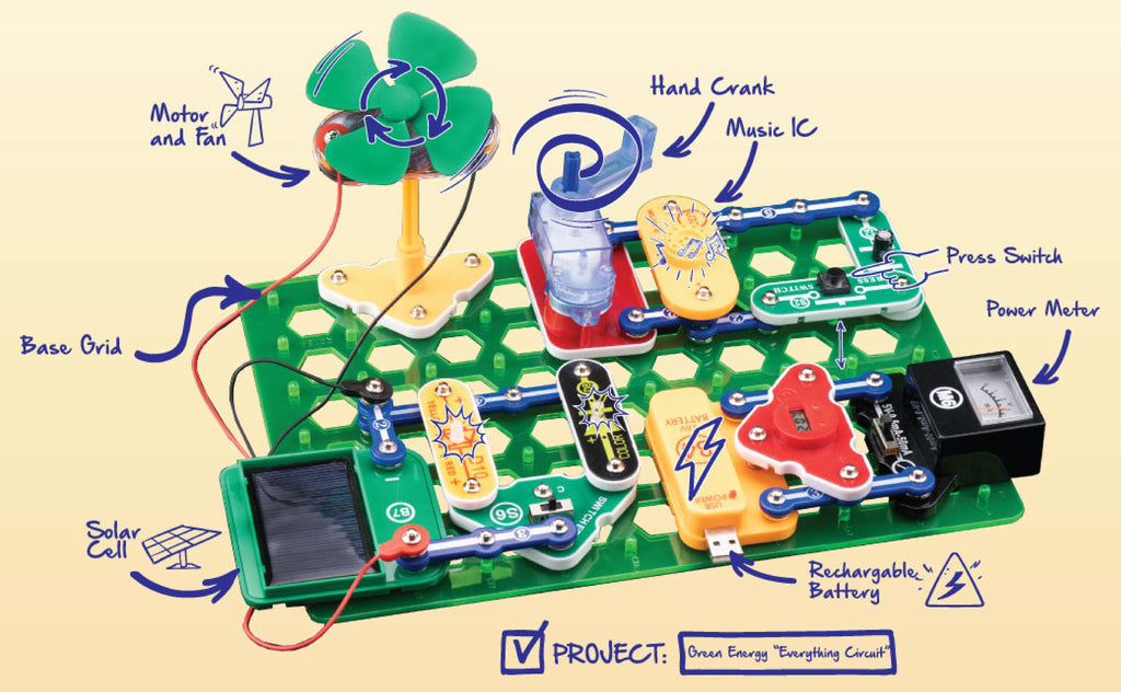 Snap Circuits® Green Energy SCG225 | Electronics Science Kit | 125 Pr