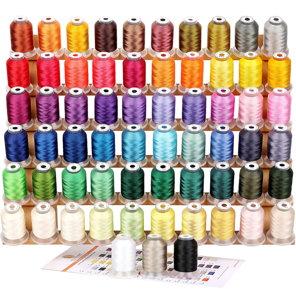 40 Spools Polyester Machine Embroidery Thread Kit 500M Colors Compatib