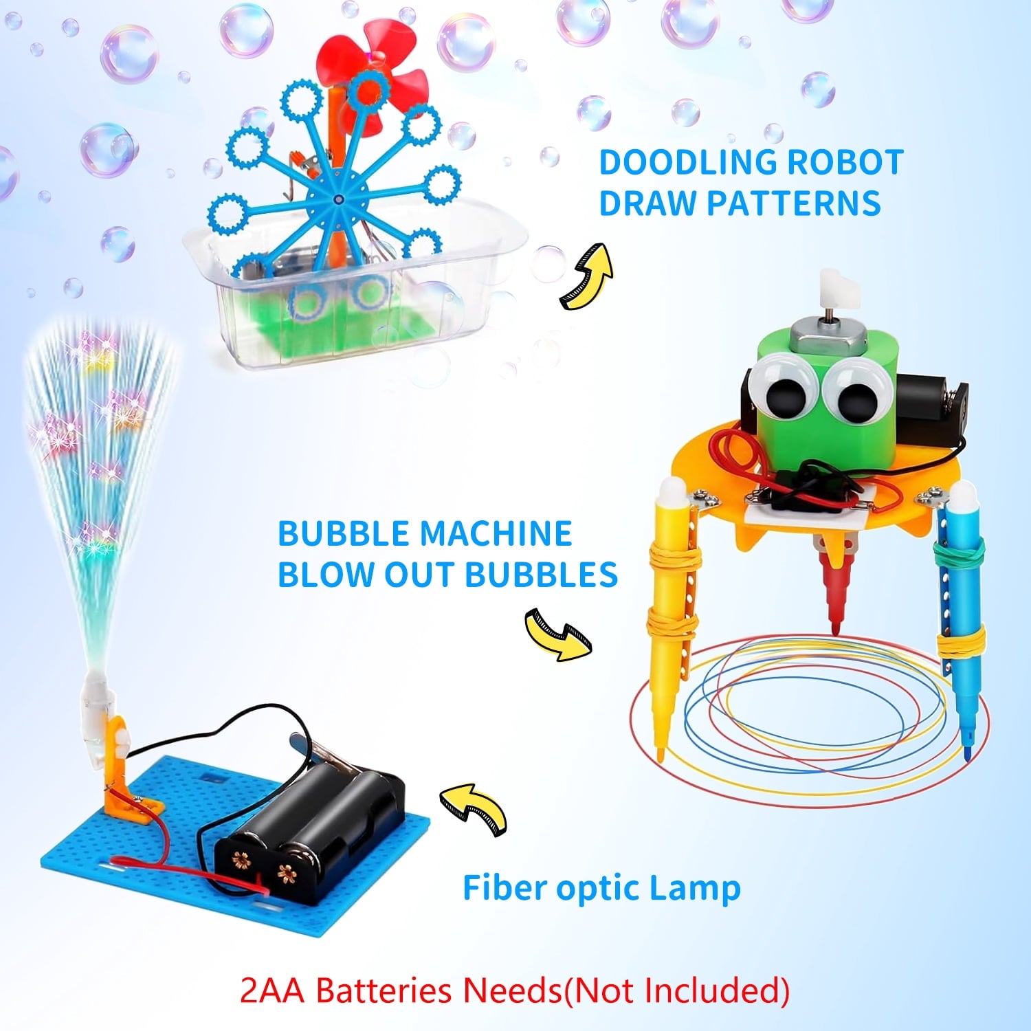 STEM Robotics Science Kit, Electronic Motor Robot Craft for Kids Age 8