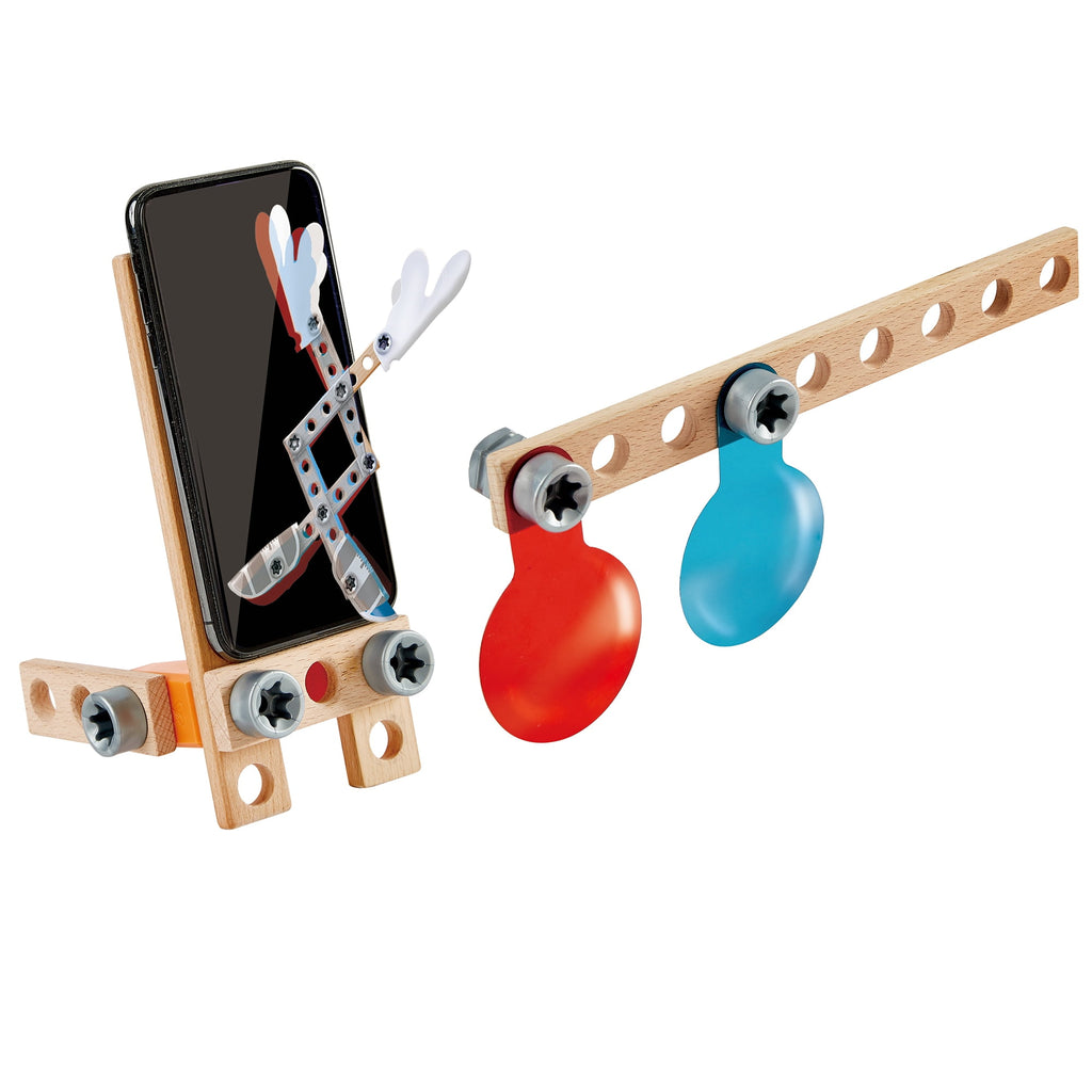 Hape: Junior Inventor: Optical Science Lab - 54pcs, Wooden Building To