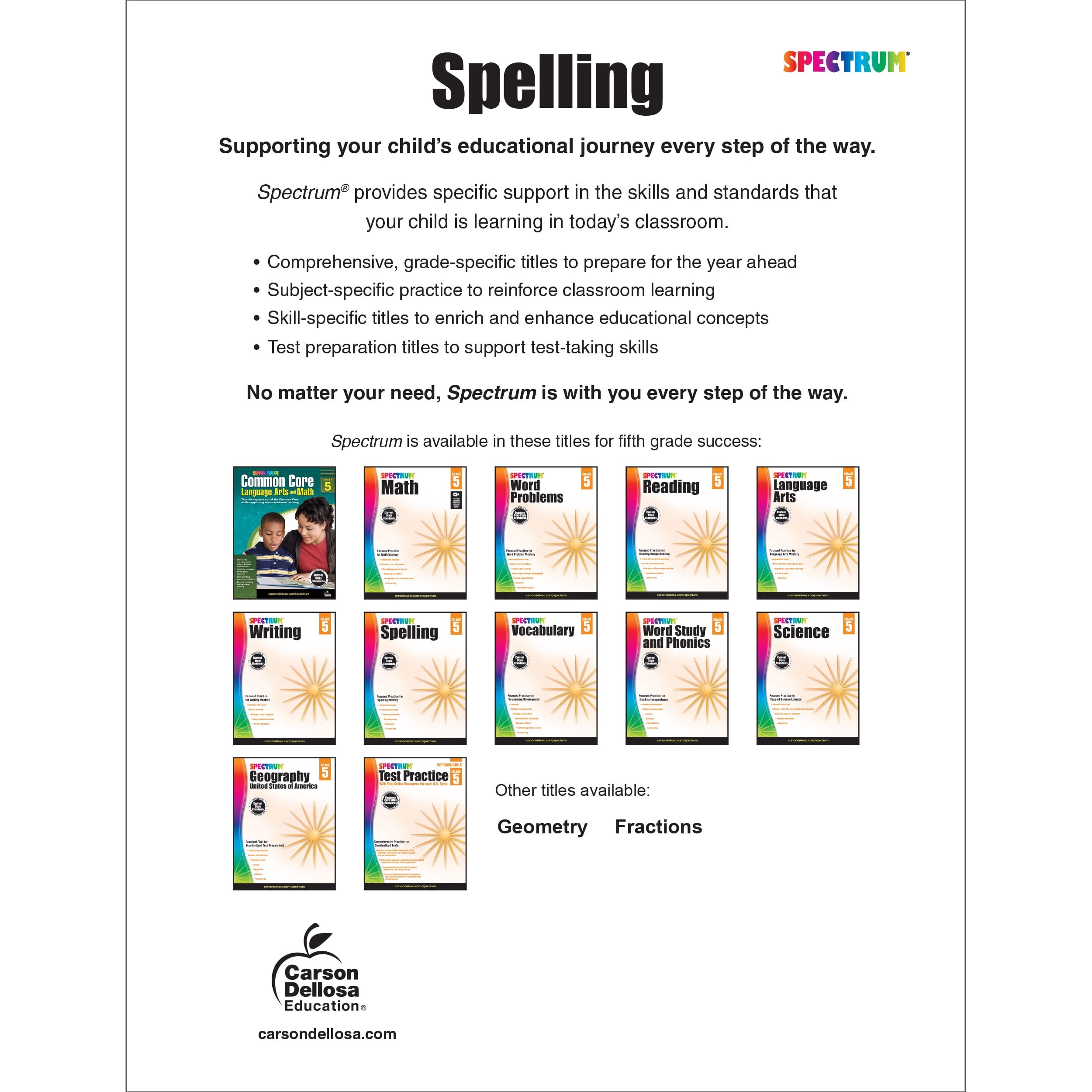Spectrum Spectrum Spelling, Grade 5: Volume 32, (Paperback)